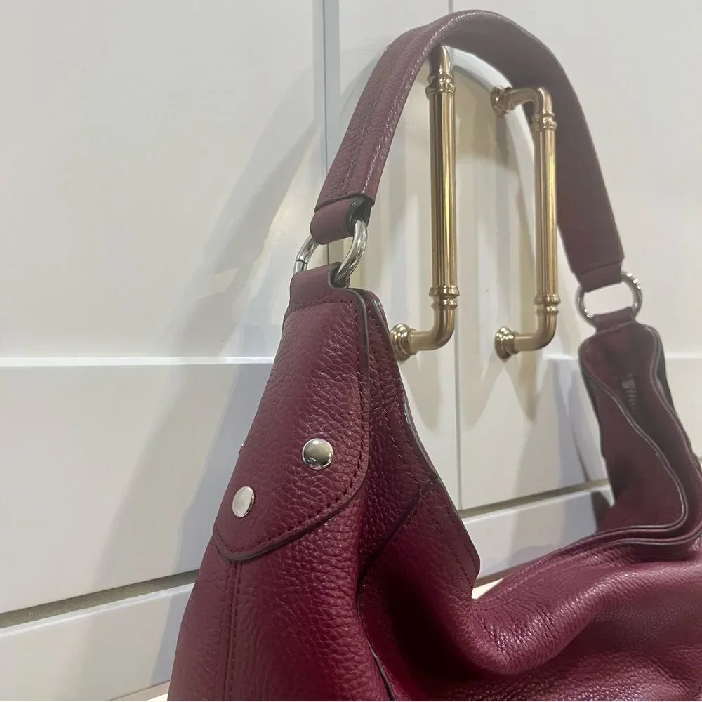 Rebecca Minkoff Deep Red Leather Hobo Bag